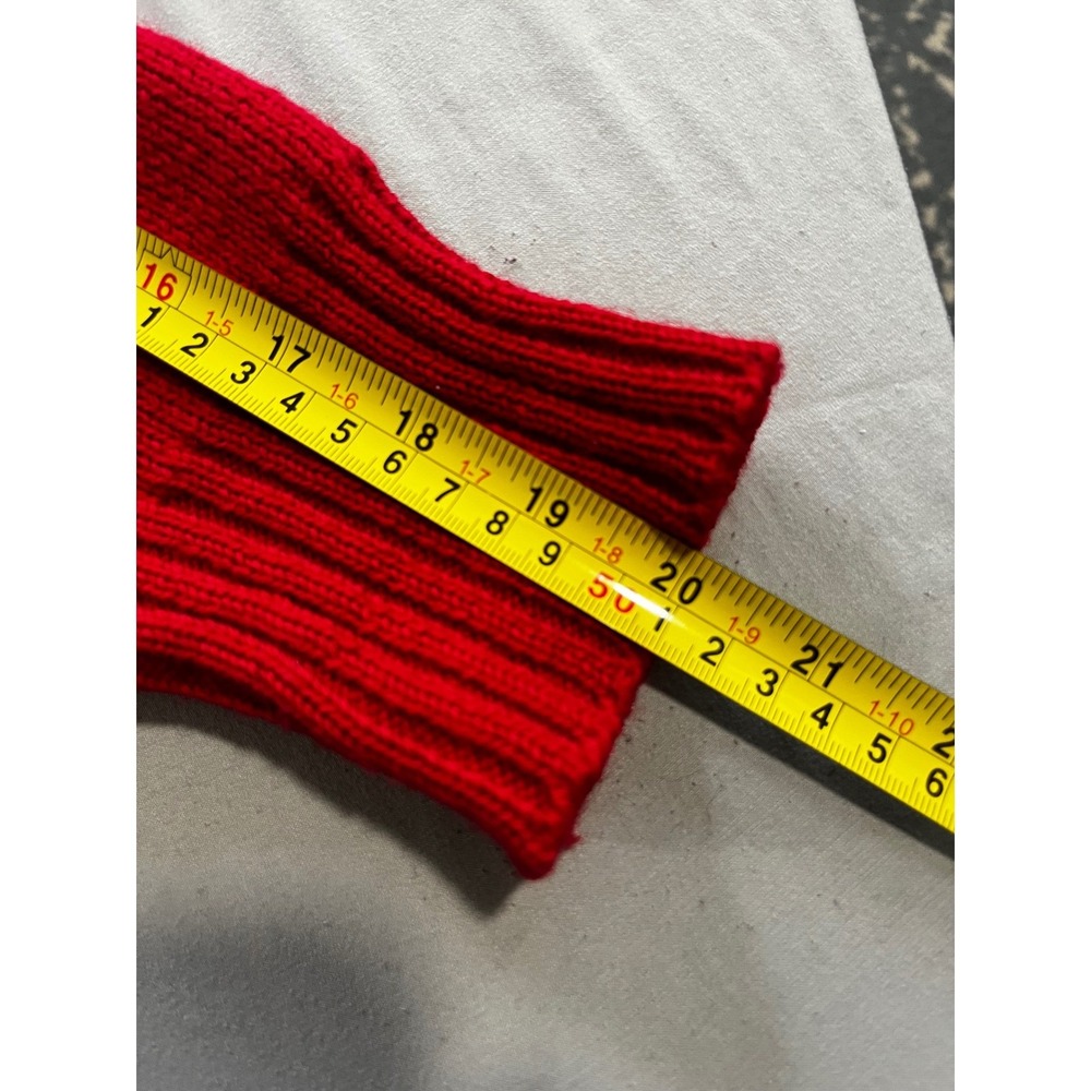 Vintage Obermeyer Stefan Quarter Zip Sweater Mens Medium Red Heavy Wool Classic - Picture 7 of 8
